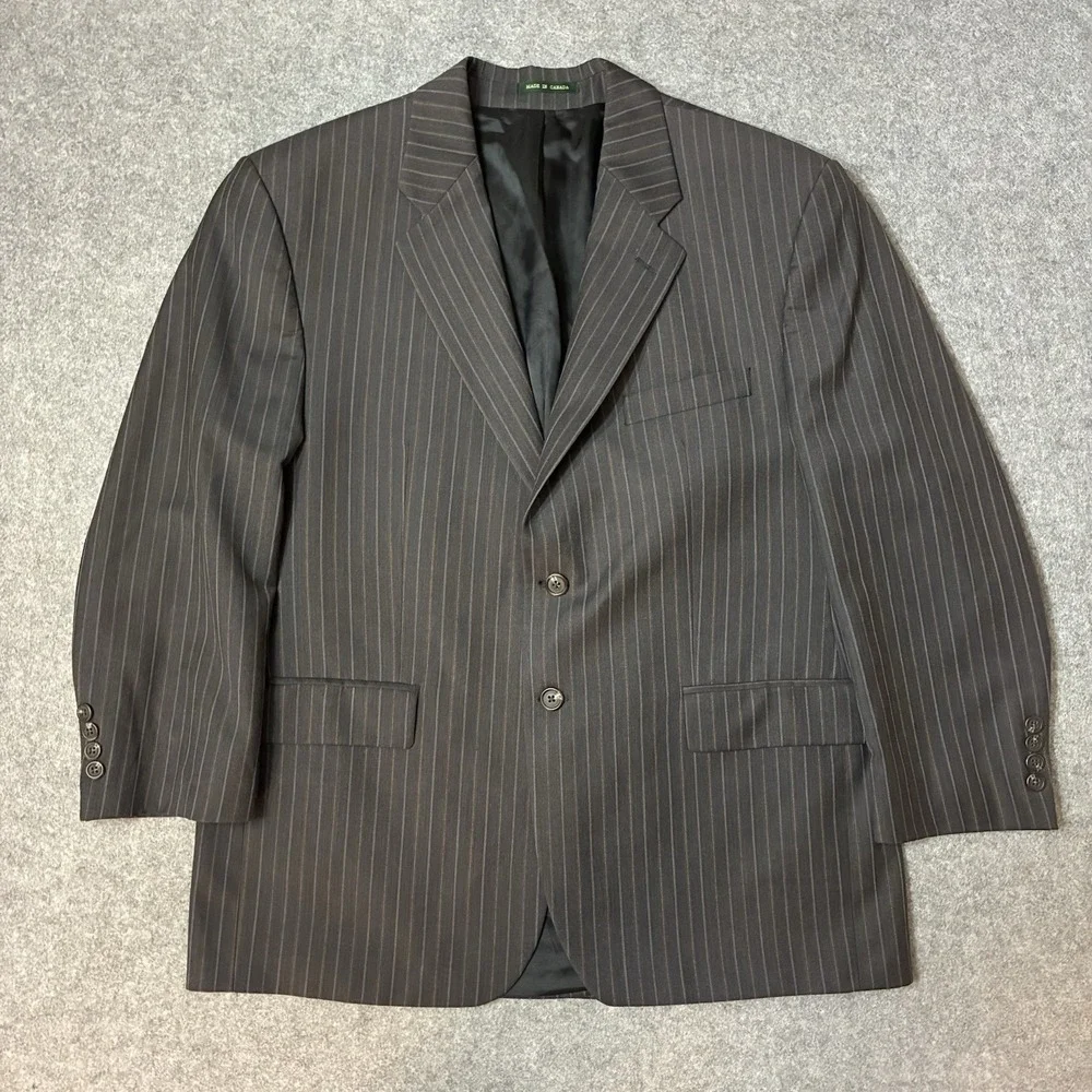 Lauren Polo Ralph Lauren 46S Gray Pinstripe 100% Wool Blazer Sport Coat Jacket